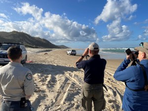 QPWS staff were recently treated to a visit from a leading polar bear 